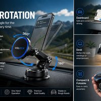 360° Rotation Magnetic Car Phone Holder (Gen- 5)